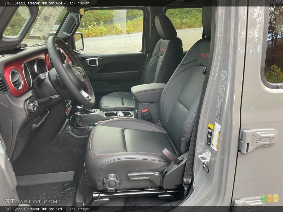 Black Interior Front Seat for the 2021 Jeep Gladiator Rubicon 4x4 #140156958