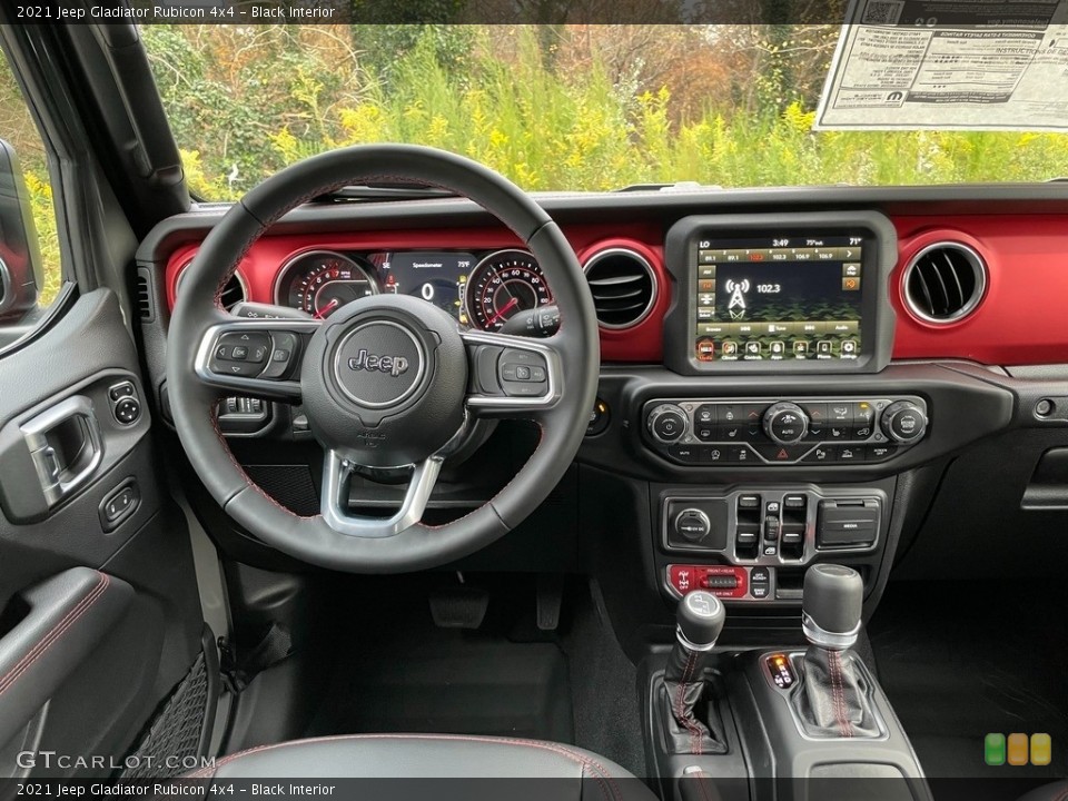Black Interior Dashboard for the 2021 Jeep Gladiator Rubicon 4x4 #140157141