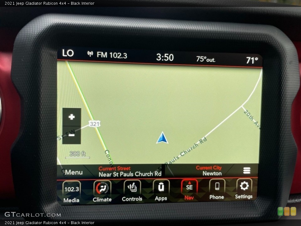 Black Interior Navigation for the 2021 Jeep Gladiator Rubicon 4x4 #140157288