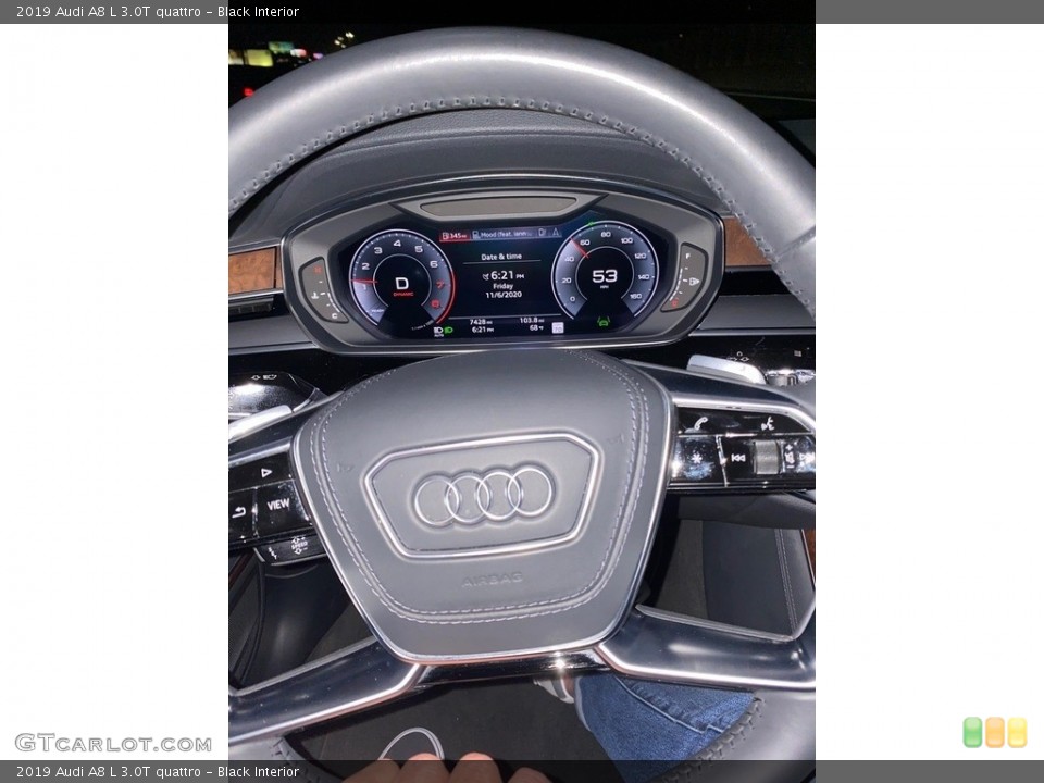 Black Interior Steering Wheel for the 2019 Audi A8 L 3.0T quattro #140157624