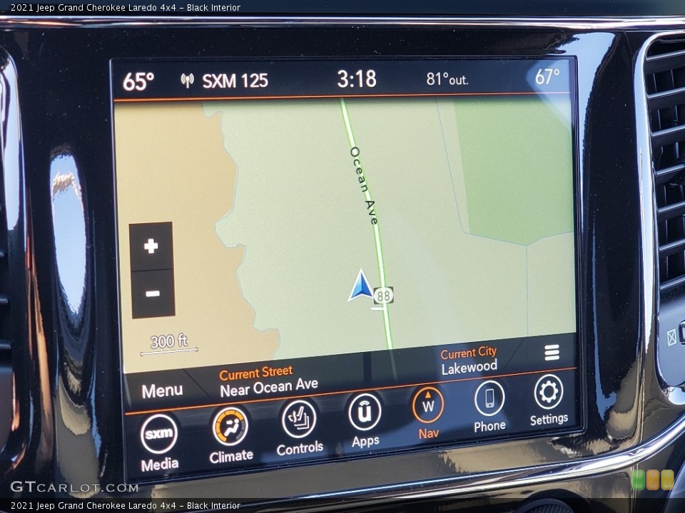 Black Interior Navigation for the 2021 Jeep Grand Cherokee Laredo 4x4 #140157933