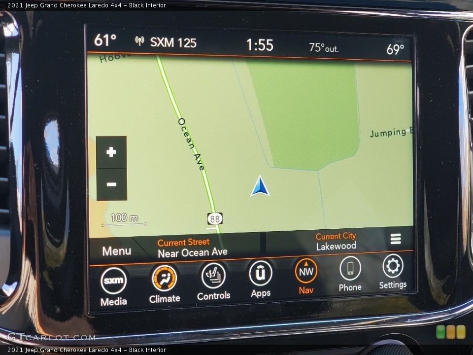 Black Interior Navigation for the 2021 Jeep Grand Cherokee Laredo 4x4 #140165625