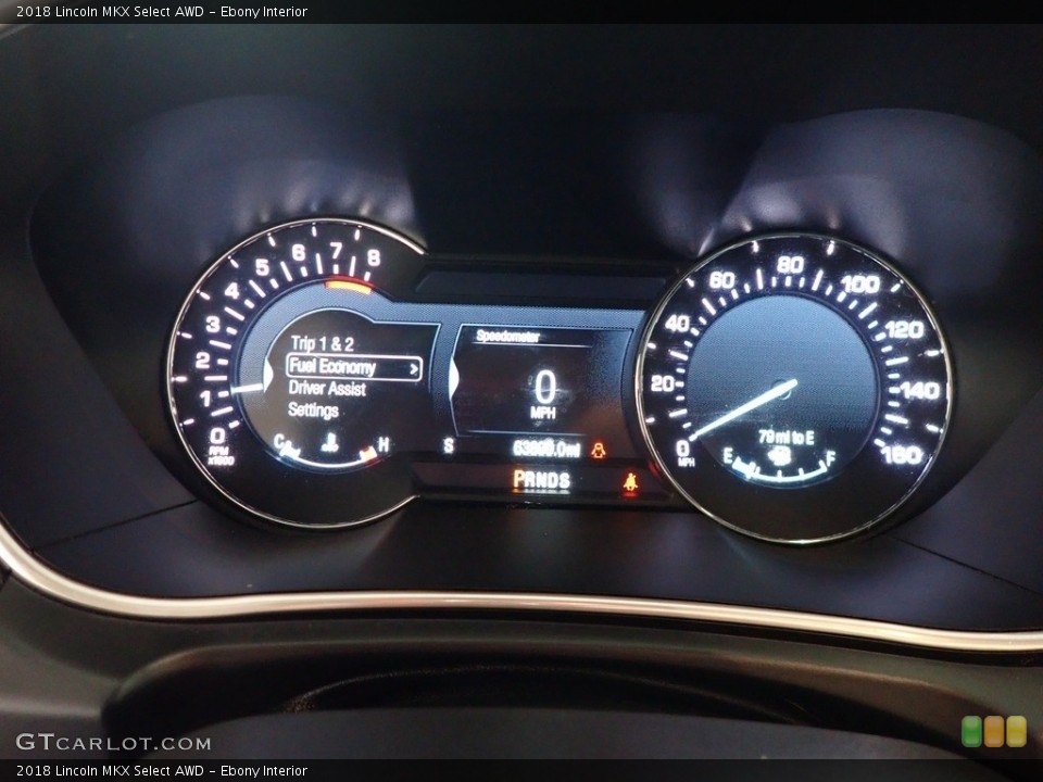 Ebony Interior Gauges for the 2018 Lincoln MKX Select AWD #140168553