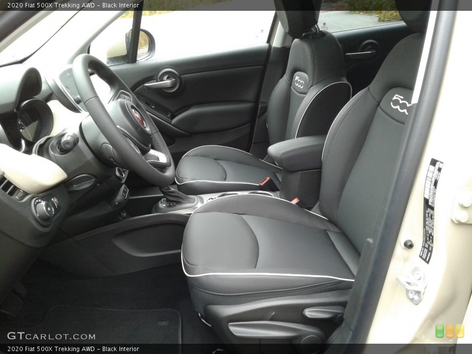 Black Interior Front Seat for the 2020 Fiat 500X Trekking AWD #140169579