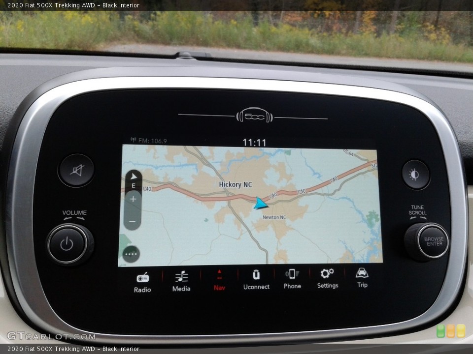 Black Interior Navigation for the 2020 Fiat 500X Trekking AWD #140169873