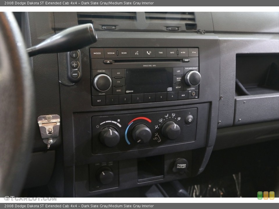 Dark Slate Gray/Medium Slate Gray Interior Controls for the 2008 Dodge Dakota ST Extended Cab 4x4 #140173086