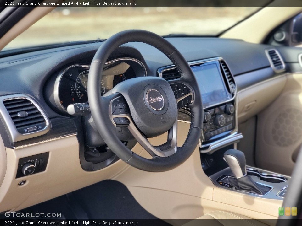 Light Frost Beige/Black Interior Dashboard for the 2021 Jeep Grand Cherokee Limited 4x4 #140173617