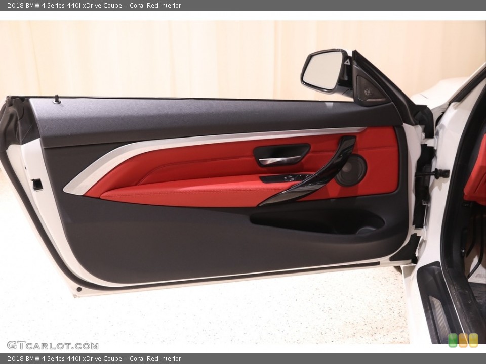 Coral Red Interior Door Panel for the 2018 BMW 4 Series 440i xDrive Coupe #140174493