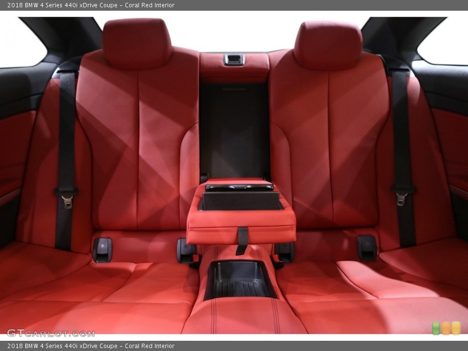 Coral Red Interior Rear Seat for the 2018 BMW 4 Series 440i xDrive Coupe #140174742
