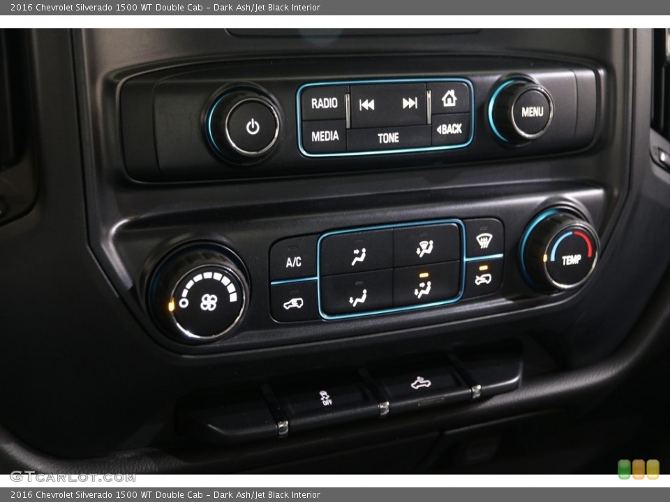 Dark Ash/Jet Black Interior Controls for the 2016 Chevrolet Silverado 1500 WT Double Cab #140175616
