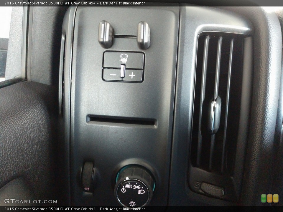Dark Ash/Jet Black Interior Controls for the 2016 Chevrolet Silverado 3500HD WT Crew Cab 4x4 #140175947