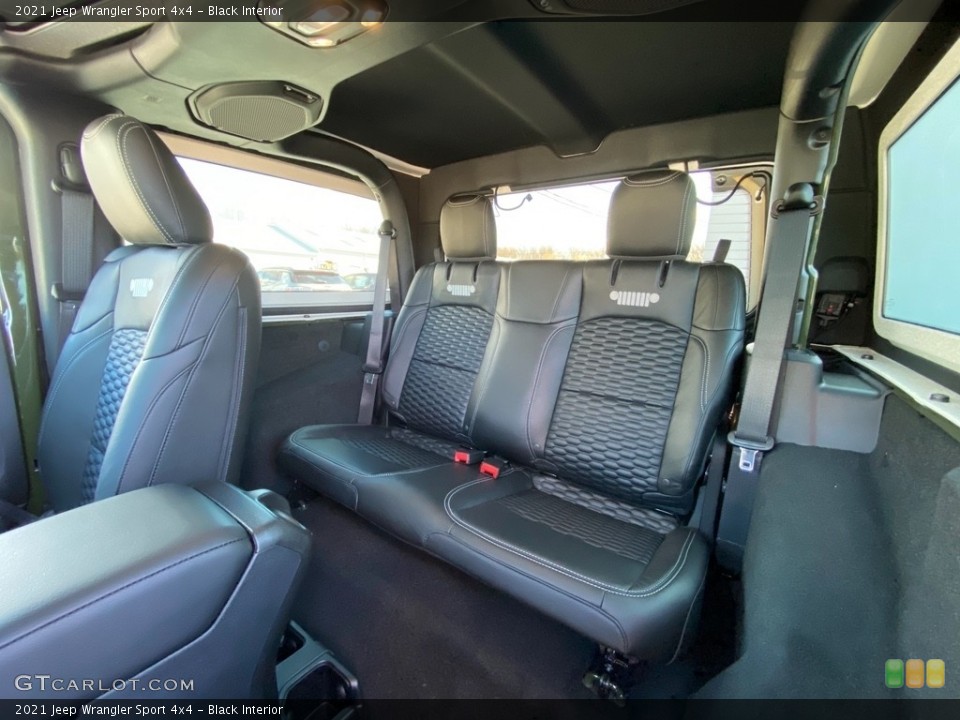Black Interior Rear Seat for the 2021 Jeep Wrangler Sport 4x4 #140176913