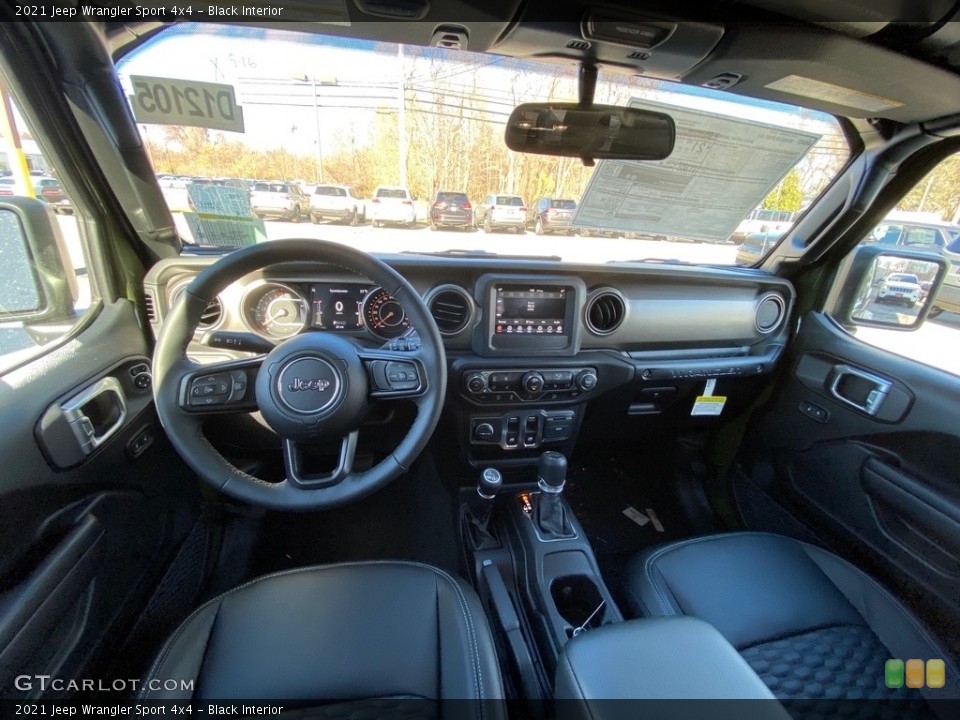 Black Interior Photo for the 2021 Jeep Wrangler Sport 4x4 #140176943
