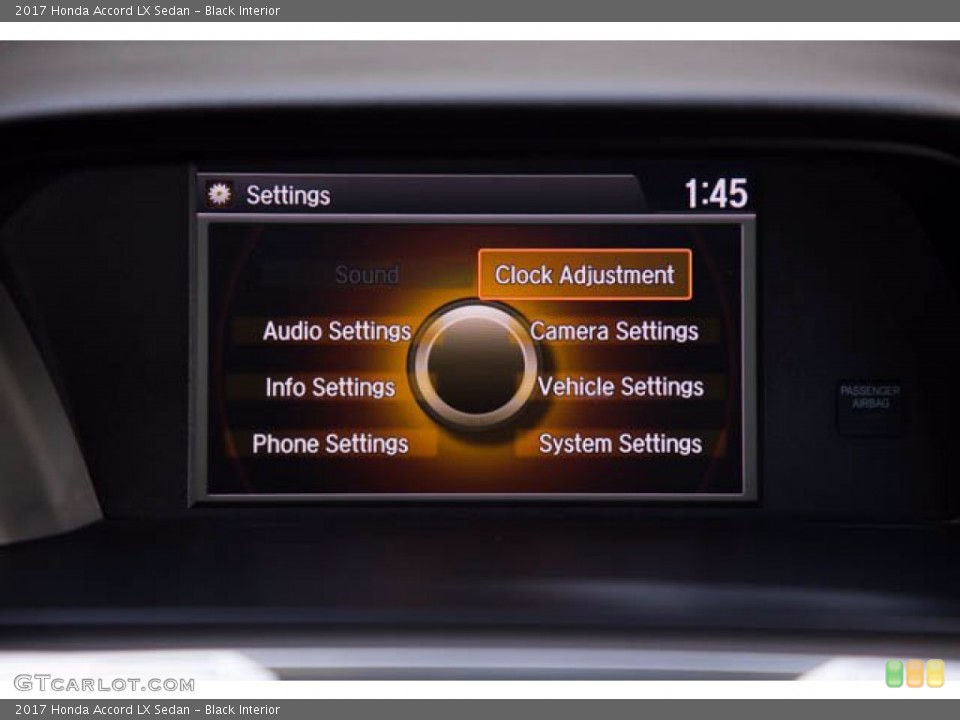 Black Interior Controls for the 2017 Honda Accord LX Sedan #140178344