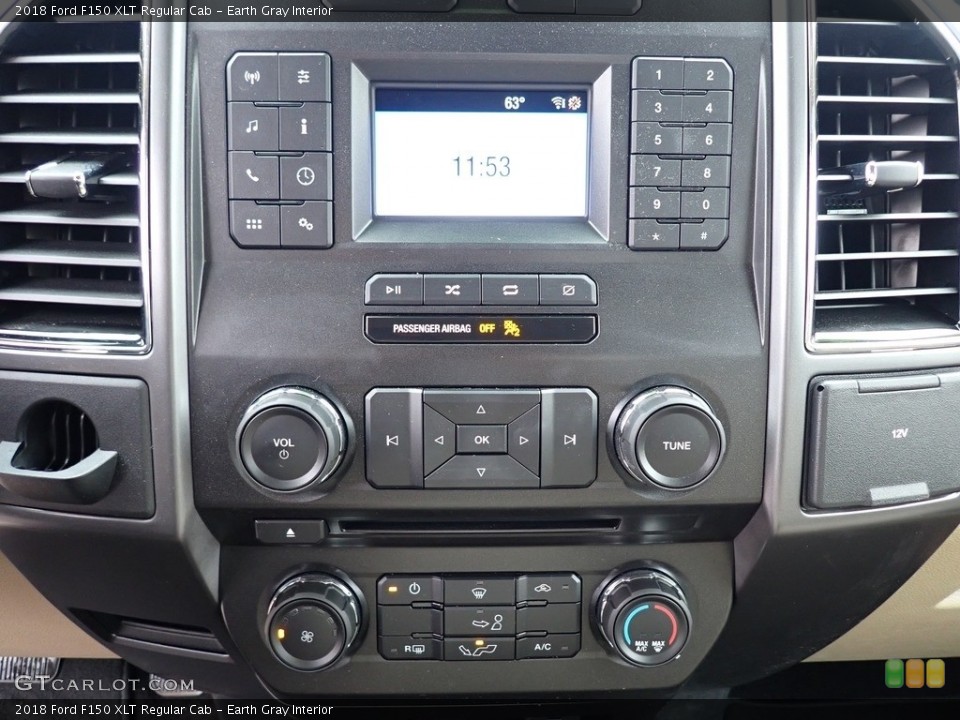Earth Gray Interior Controls for the 2018 Ford F150 XLT Regular Cab #140178419