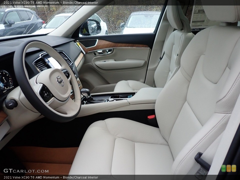 Blonde/Charcoal Interior Front Seat for the 2021 Volvo XC90 T6 AWD Momentum #140178587