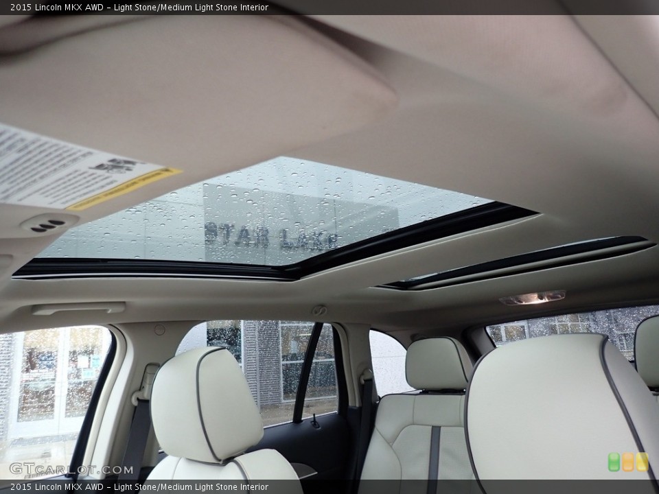 Light Stone/Medium Light Stone Interior Sunroof for the 2015 Lincoln MKX AWD #140178863