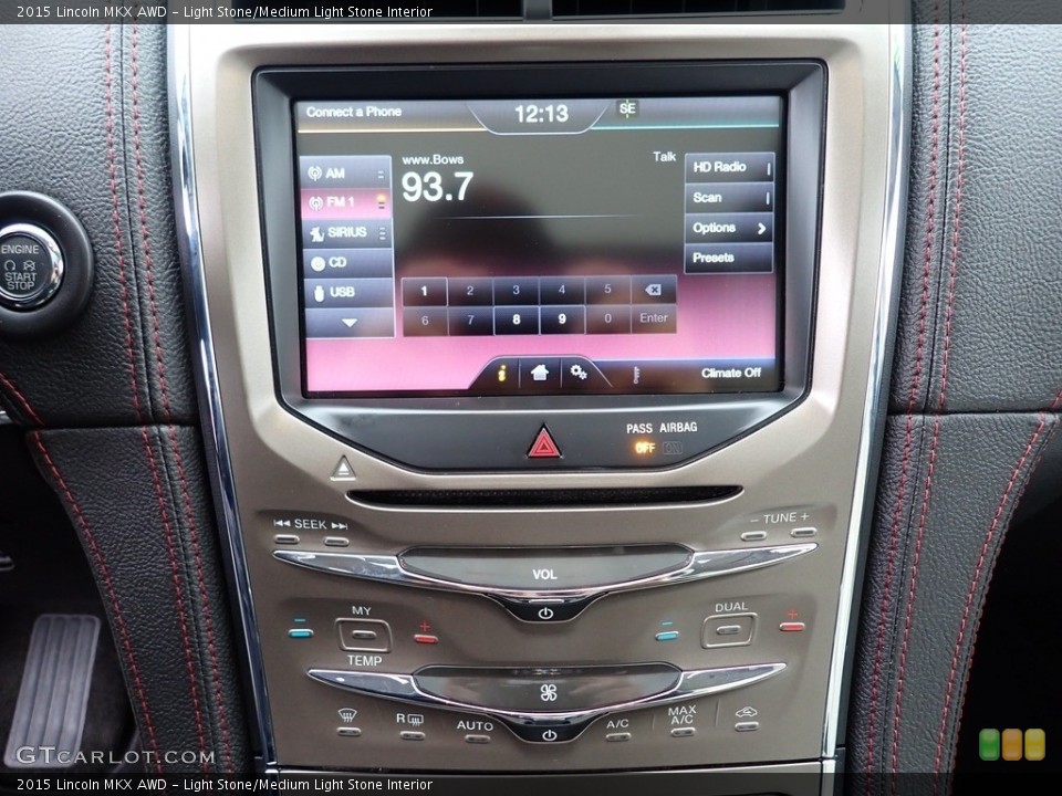 Light Stone/Medium Light Stone Interior Controls for the 2015 Lincoln MKX AWD #140178935