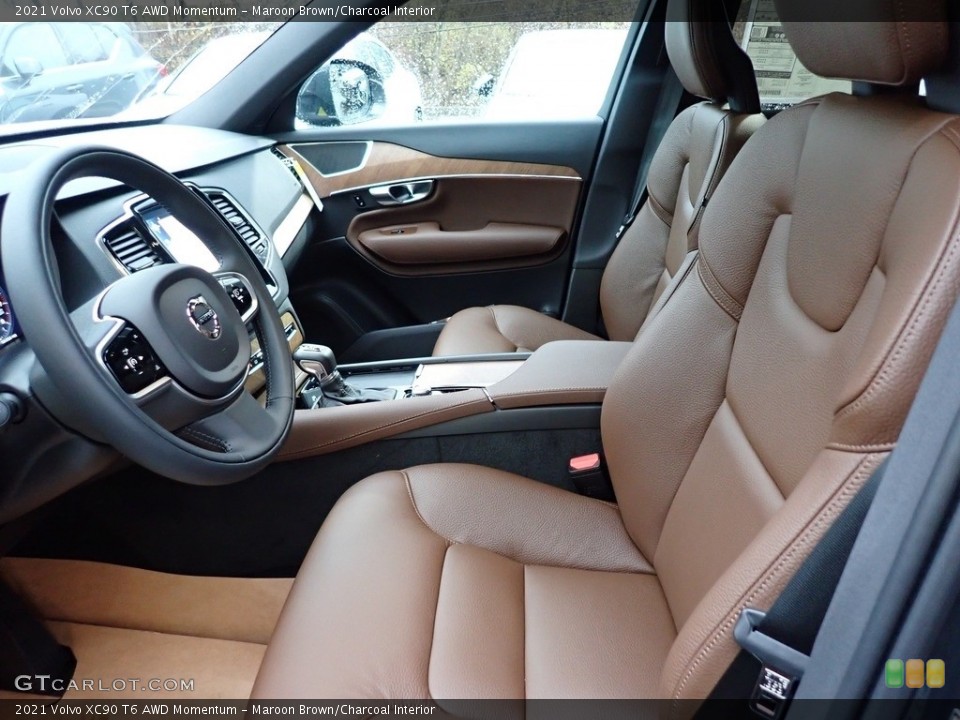 Maroon Brown/Charcoal Interior Front Seat for the 2021 Volvo XC90 T6 AWD Momentum #140178995