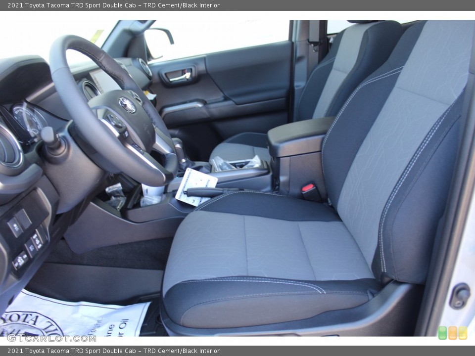 TRD Cement/Black Interior Photo for the 2021 Toyota Tacoma TRD Sport Double Cab #140179811