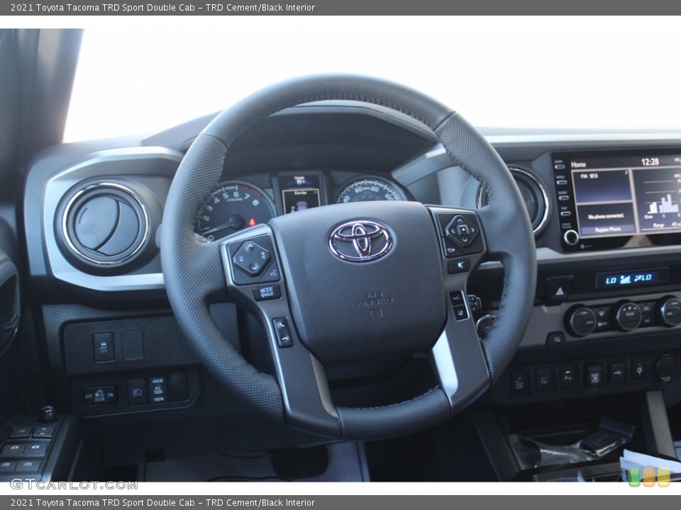 TRD Cement/Black Interior Steering Wheel for the 2021 Toyota Tacoma TRD Sport Double Cab #140180105