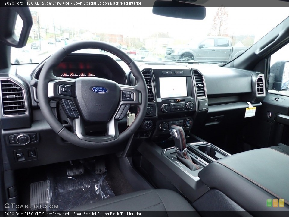 Sport Special Edition Black/Red 2020 Ford F150 Interiors
