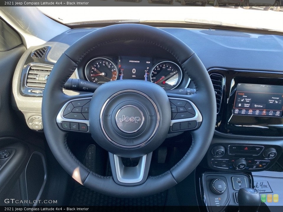 Black Interior Steering Wheel for the 2021 Jeep Compass Latitude 4x4 #140183945