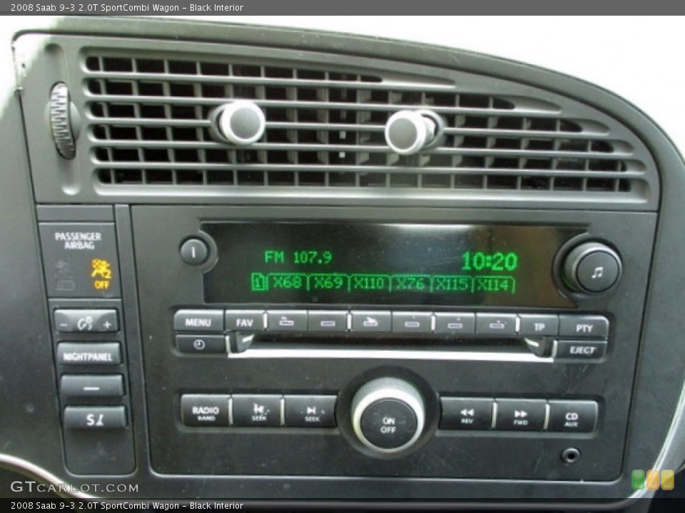 Black Interior Controls for the 2008 Saab 9-3 2.0T SportCombi Wagon #140185718
