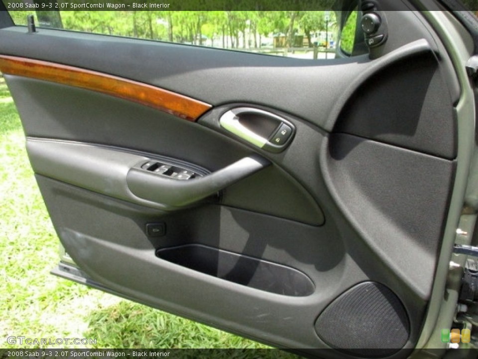 Black Interior Door Panel for the 2008 Saab 9-3 2.0T SportCombi Wagon #140185745
