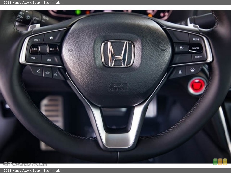 Black Interior Steering Wheel for the 2021 Honda Accord Sport #140185877