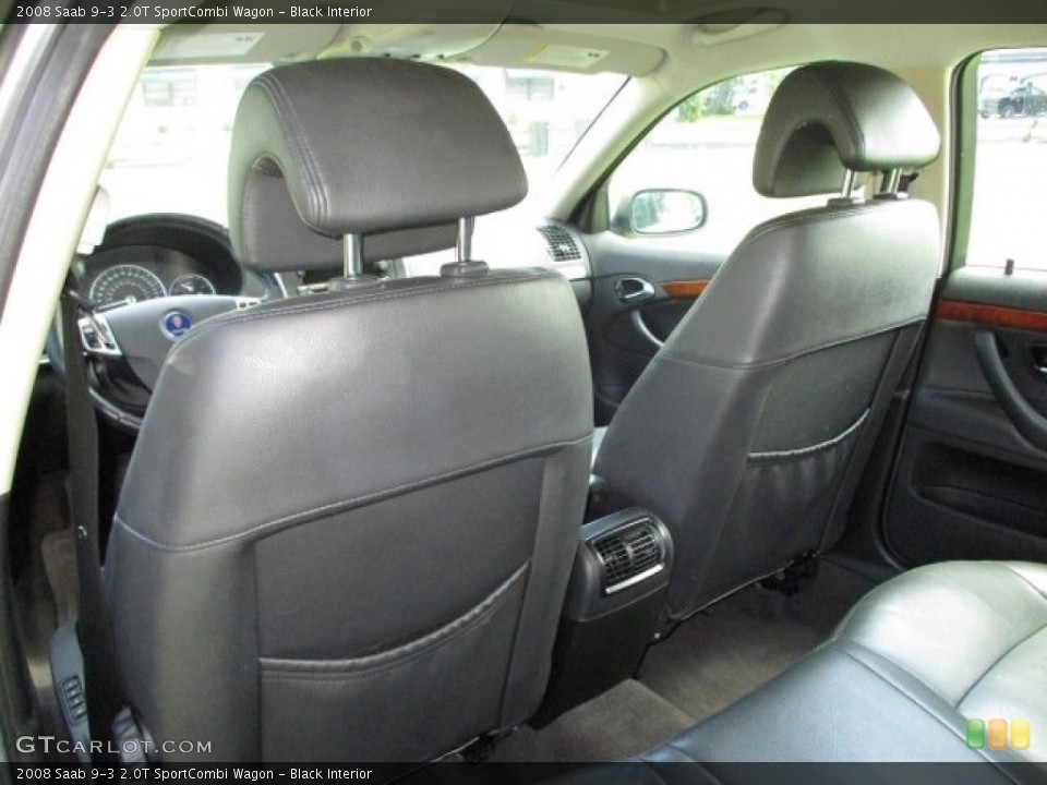 Black Interior Rear Seat for the 2008 Saab 9-3 2.0T SportCombi Wagon #140185949