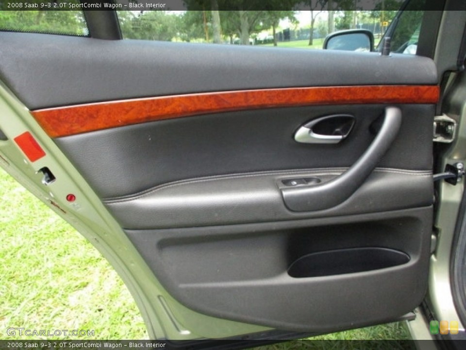 Black Interior Door Panel for the 2008 Saab 9-3 2.0T SportCombi Wagon #140185964