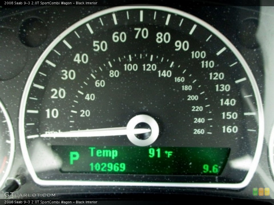Black Interior Gauges for the 2008 Saab 9-3 2.0T SportCombi Wagon #140186057