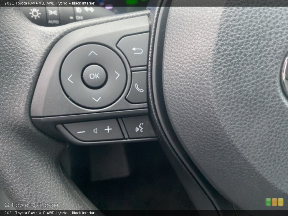 Black Interior Steering Wheel for the 2021 Toyota RAV4 XLE AWD Hybrid #140186600