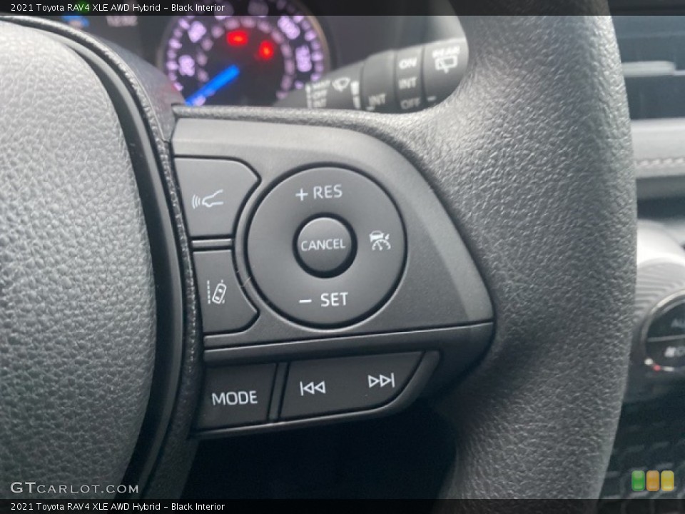 Black Interior Steering Wheel for the 2021 Toyota RAV4 XLE AWD Hybrid #140186612
