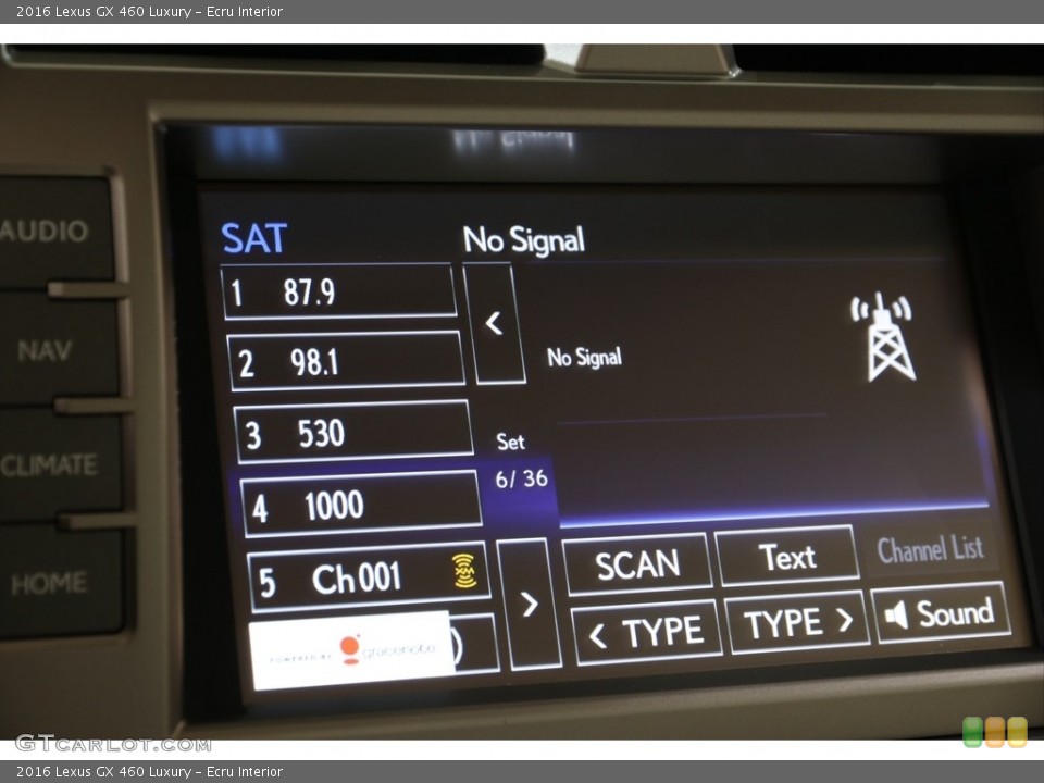 Ecru Interior Audio System for the 2016 Lexus GX 460 Luxury #140189388