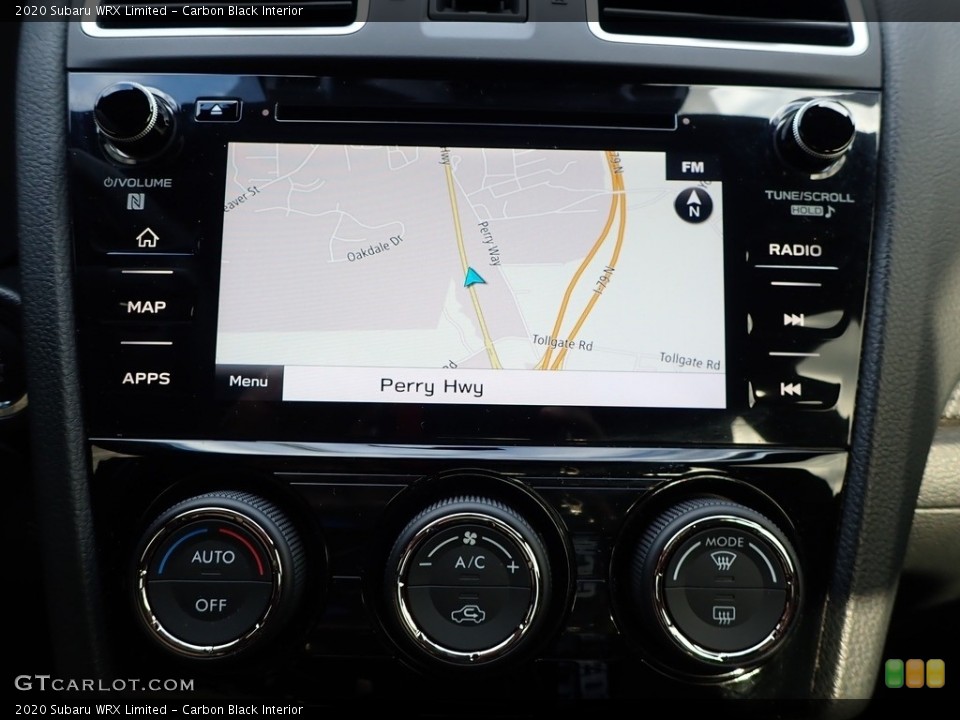 Carbon Black Interior Navigation for the 2020 Subaru WRX Limited #140191410