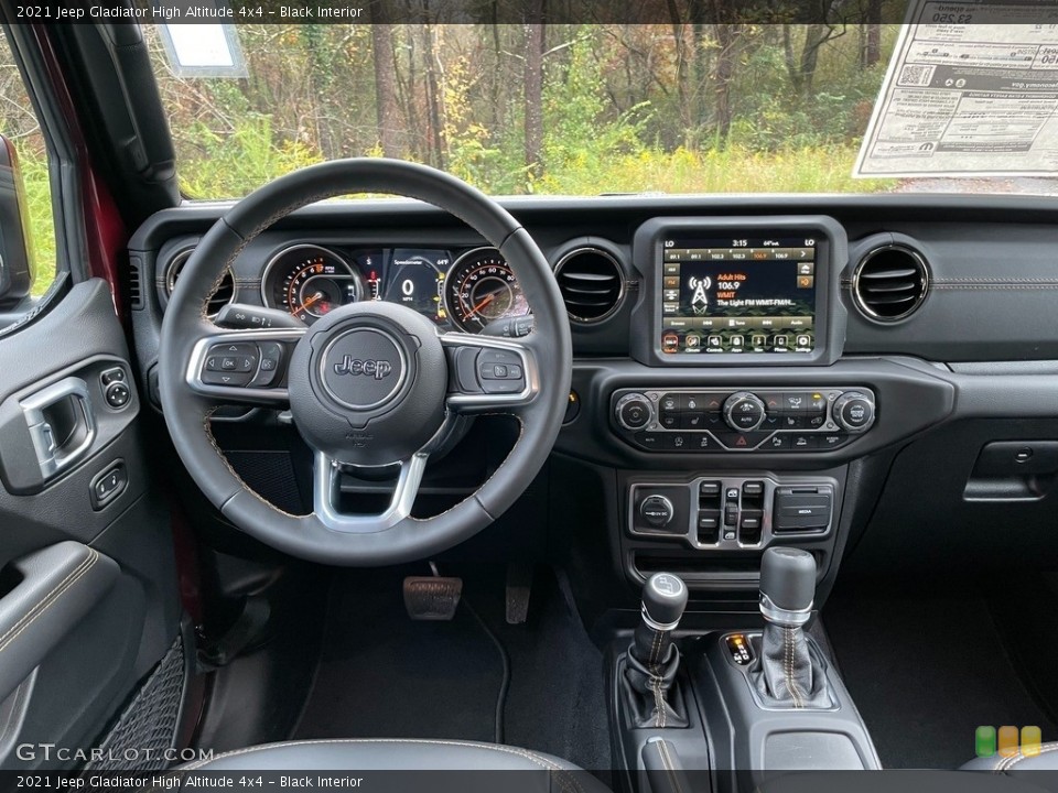 Black Interior Dashboard for the 2021 Jeep Gladiator High Altitude 4x4 #140191992