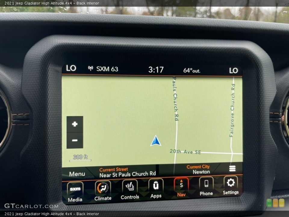 Black Interior Navigation for the 2021 Jeep Gladiator High Altitude 4x4 #140192127