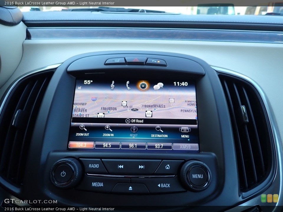 Light Neutral Interior Navigation for the 2016 Buick LaCrosse Leather Group AWD #140192160