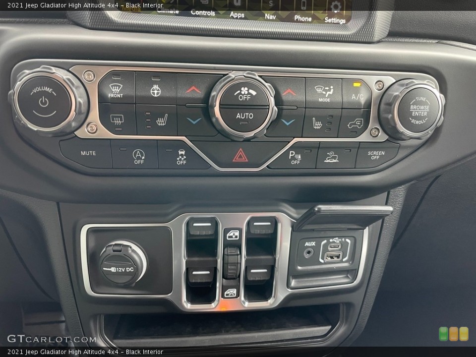 Black Interior Controls for the 2021 Jeep Gladiator High Altitude 4x4 #140192193