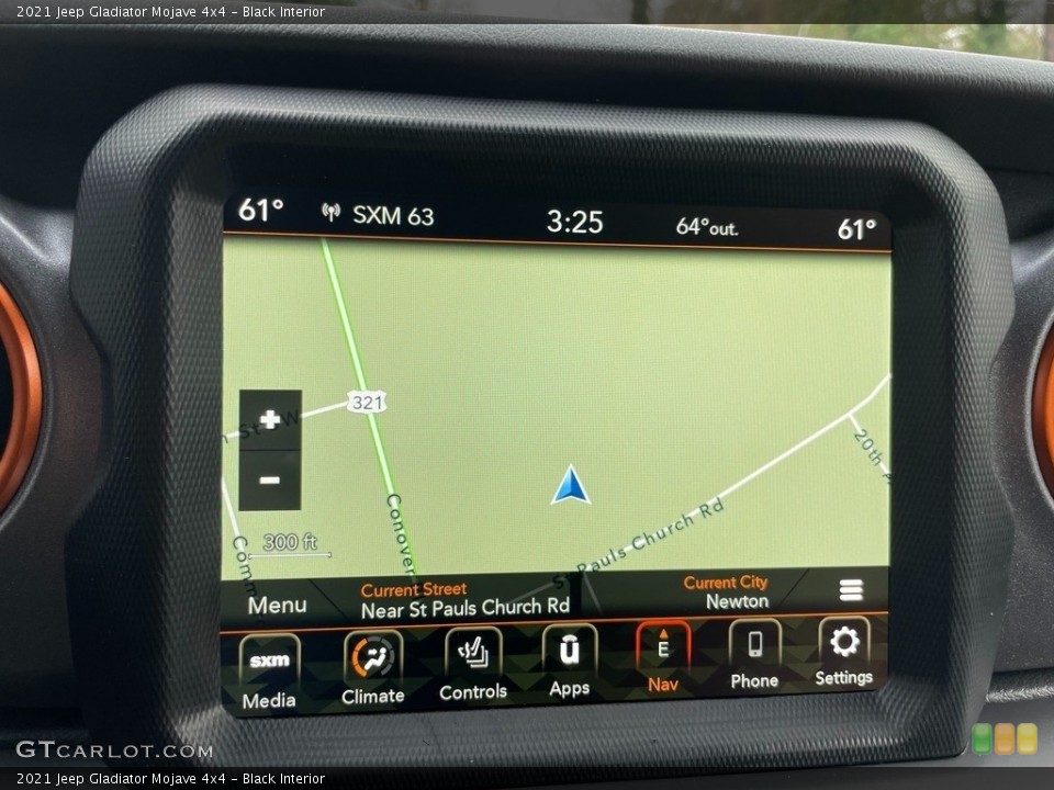 Black Interior Navigation for the 2021 Jeep Gladiator Mojave 4x4 #140192847