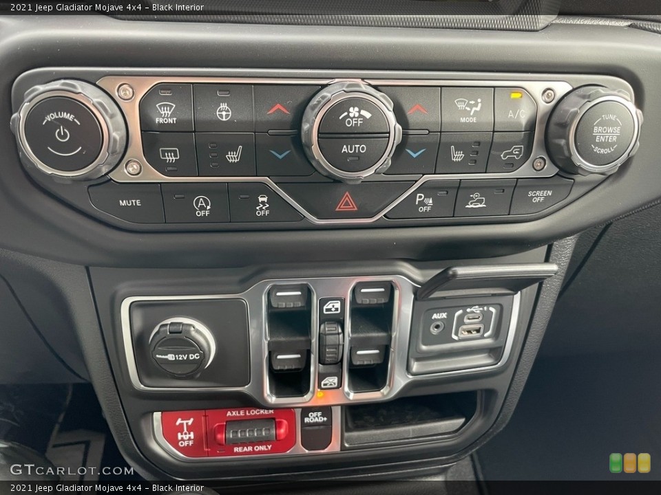 Black Interior Controls for the 2021 Jeep Gladiator Mojave 4x4 #140192910