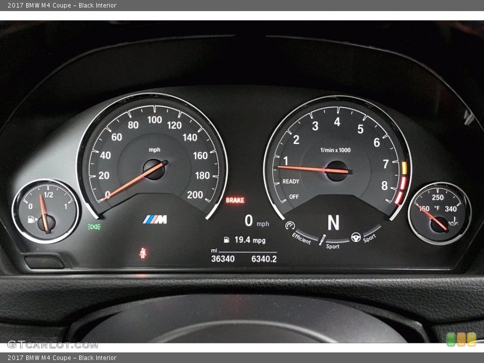 Black Interior Gauges for the 2017 BMW M4 Coupe #140194335