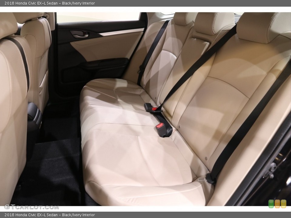 Black/Ivory Interior Rear Seat for the 2018 Honda Civic EX-L Sedan #140198388