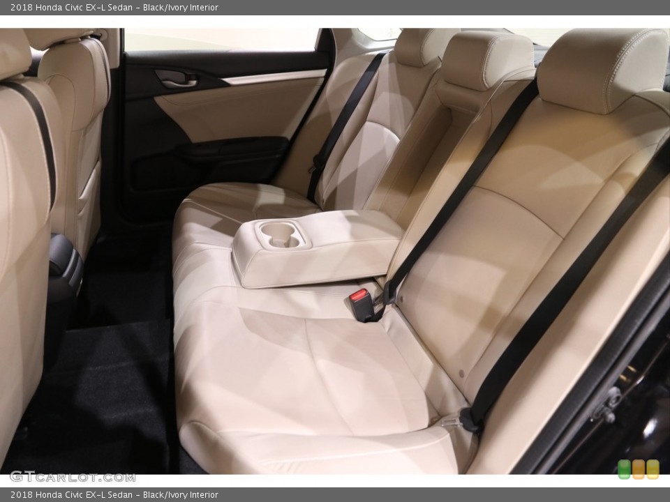 Black/Ivory Interior Rear Seat for the 2018 Honda Civic EX-L Sedan #140198400