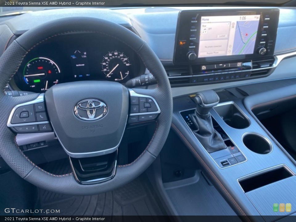 Graphite Interior Dashboard for the 2021 Toyota Sienna XSE AWD Hybrid #140199552
