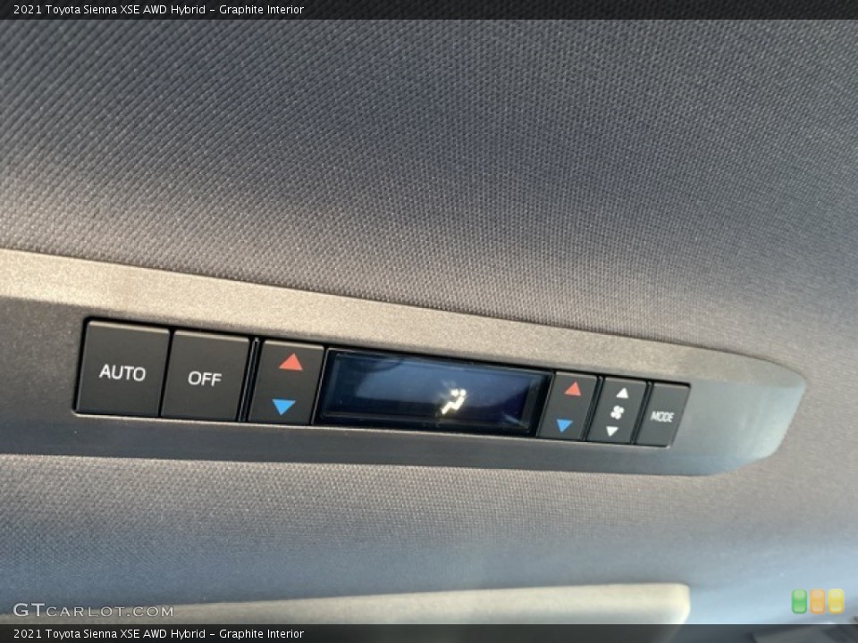 Graphite Interior Controls for the 2021 Toyota Sienna XSE AWD Hybrid #140199834