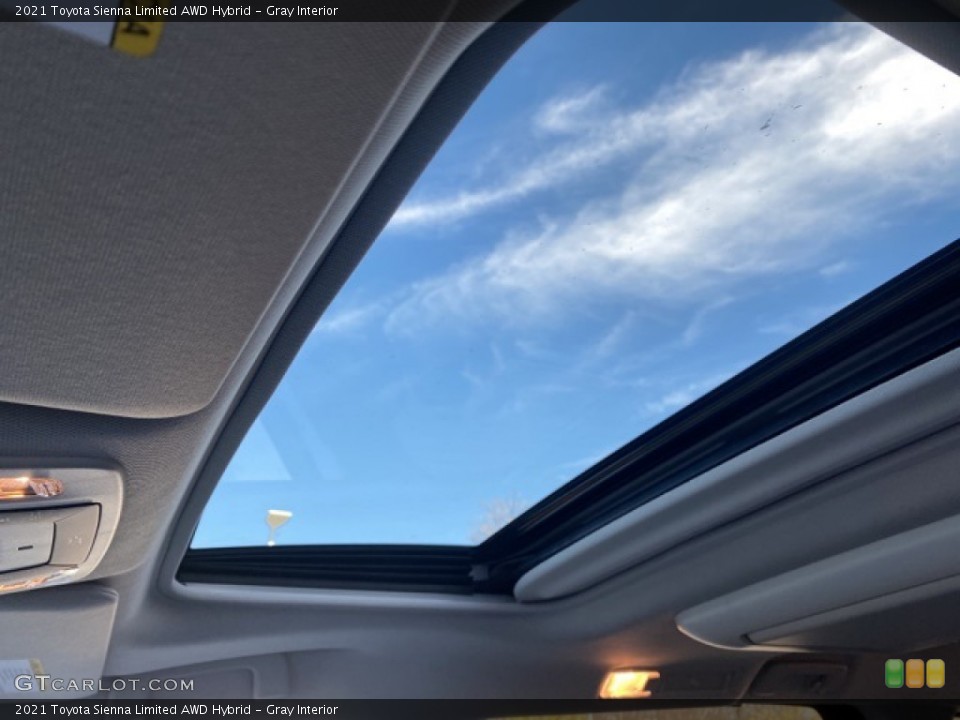 Gray Interior Sunroof for the 2021 Toyota Sienna Limited AWD Hybrid #140199966