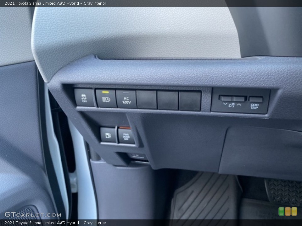 Gray Interior Controls for the 2021 Toyota Sienna Limited AWD Hybrid #140200095